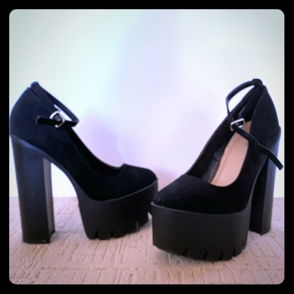 platform chunky heels